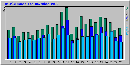 Hourly usage for November 2022