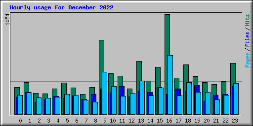 Hourly usage for December 2022
