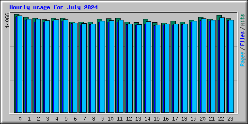 Hourly usage for July 2024