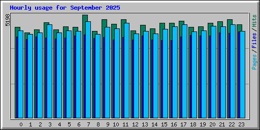 Hourly usage for September 2025