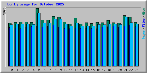 Hourly usage for October 2025